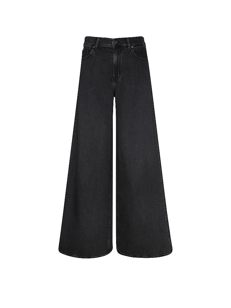 7 For All Mankind Marie Wide Leg Jeans Black 28